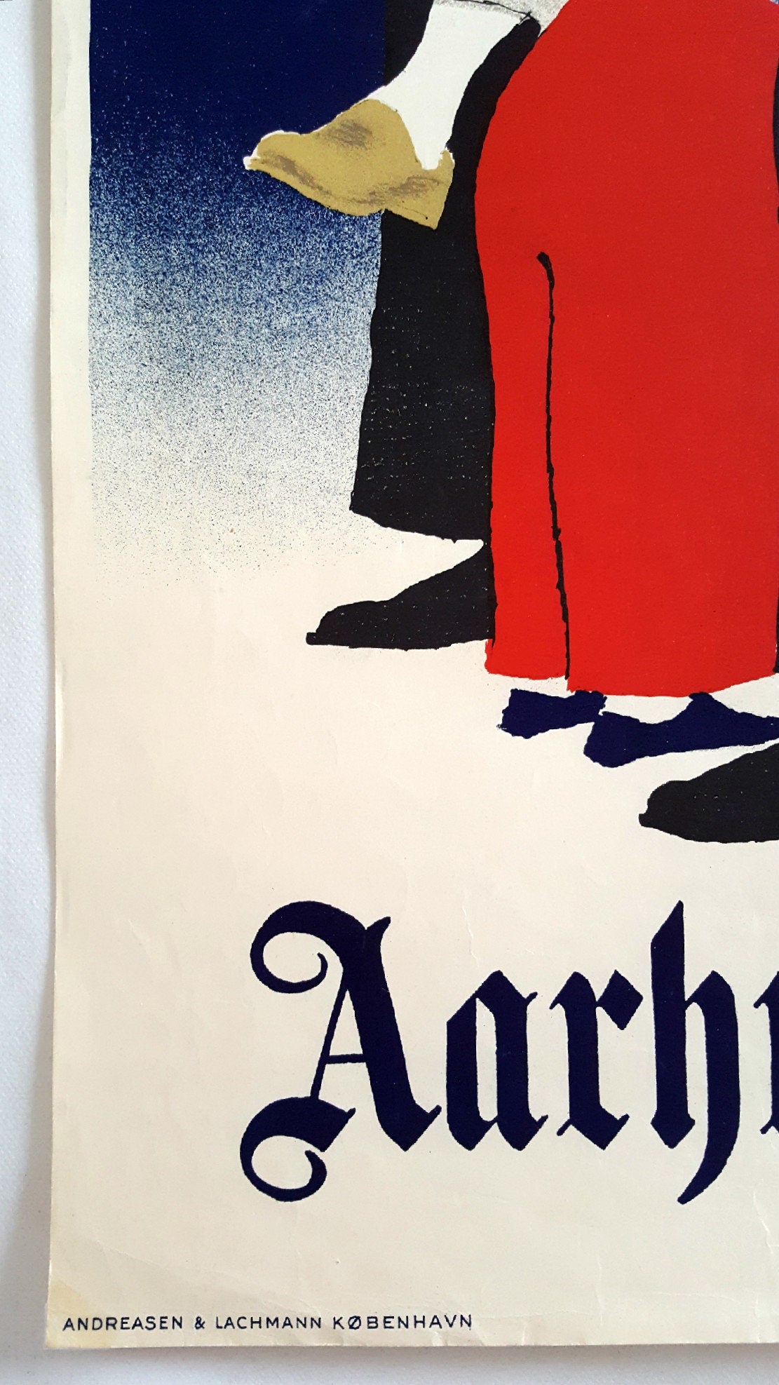 1940s Newspaper Advertisement by Arne Ungermann Aarhus Stiftstidende - Original Vintage Poster