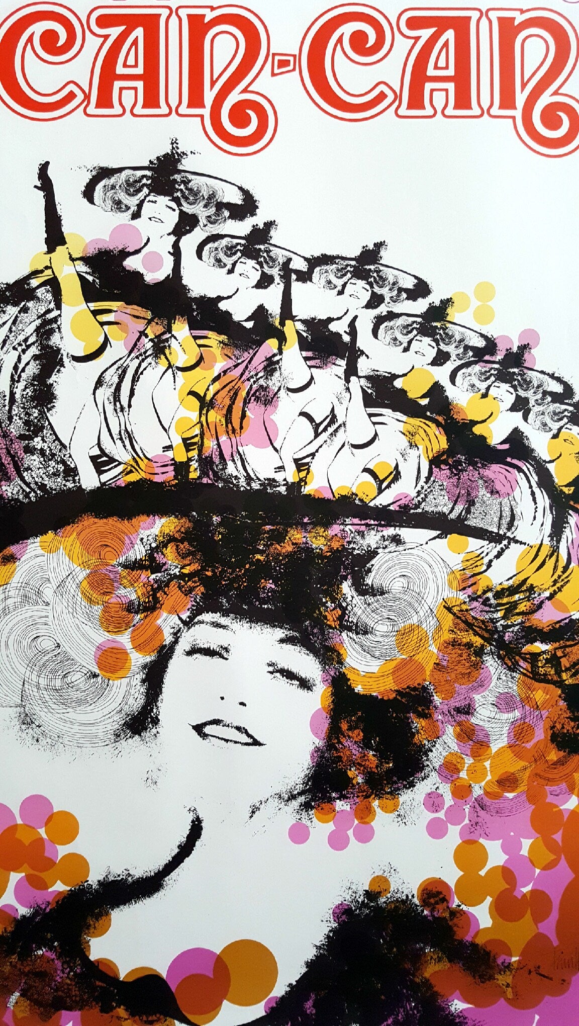 1975 Can-Can Musical by Aarhus Teater - Original Vintage Poster