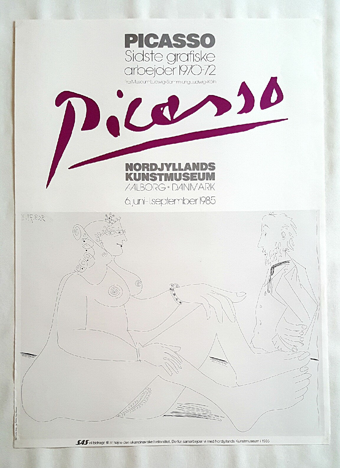 1985 Picasso Exhibition His Last Works - Original Vintage Poster