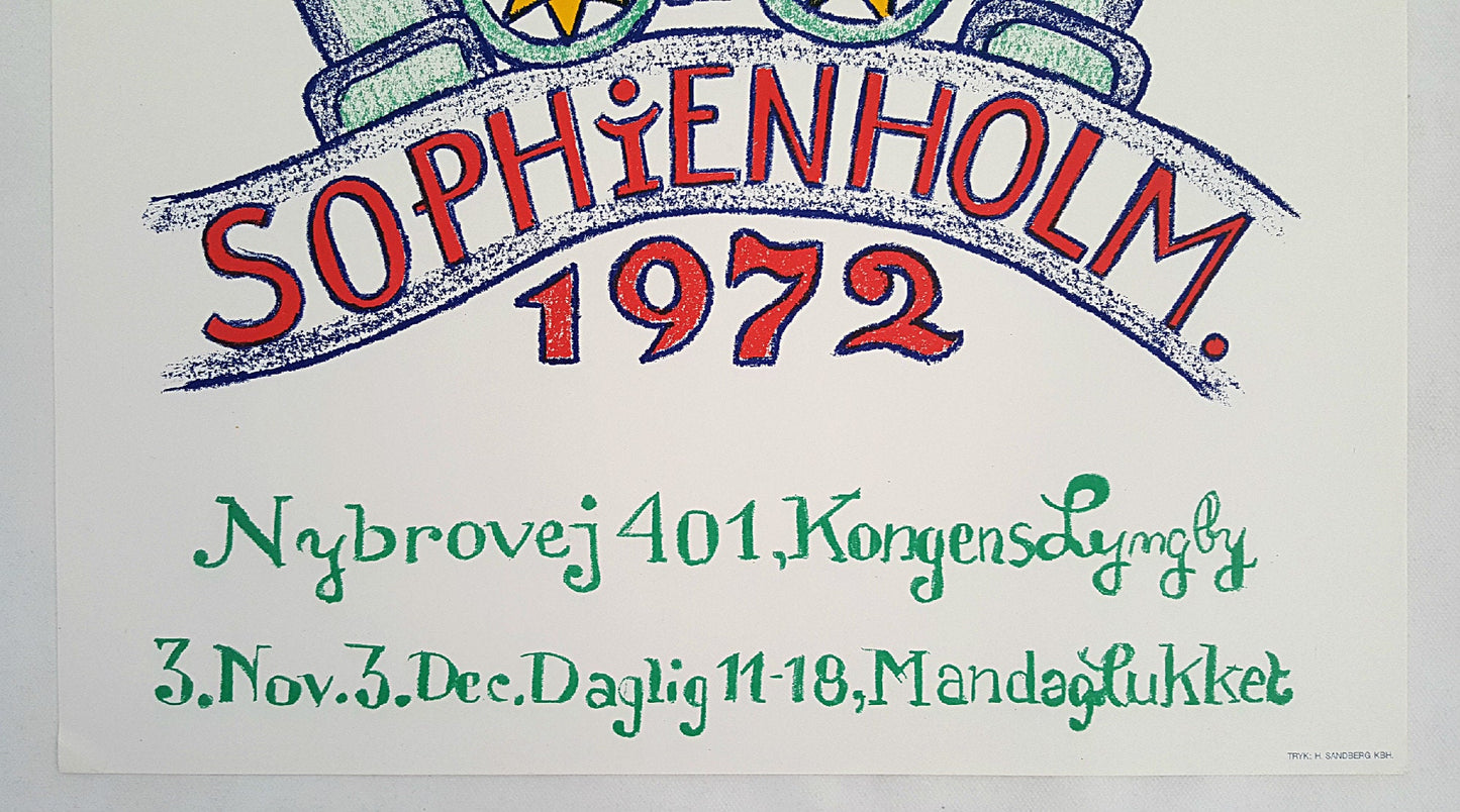 1972 Henry Heerup Bicycle Exhibition Poster - Original Vintage Poster