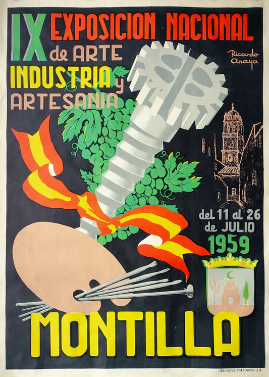 1959 Industry and Handcraft Fair in Montilla - Original Vintage Poster