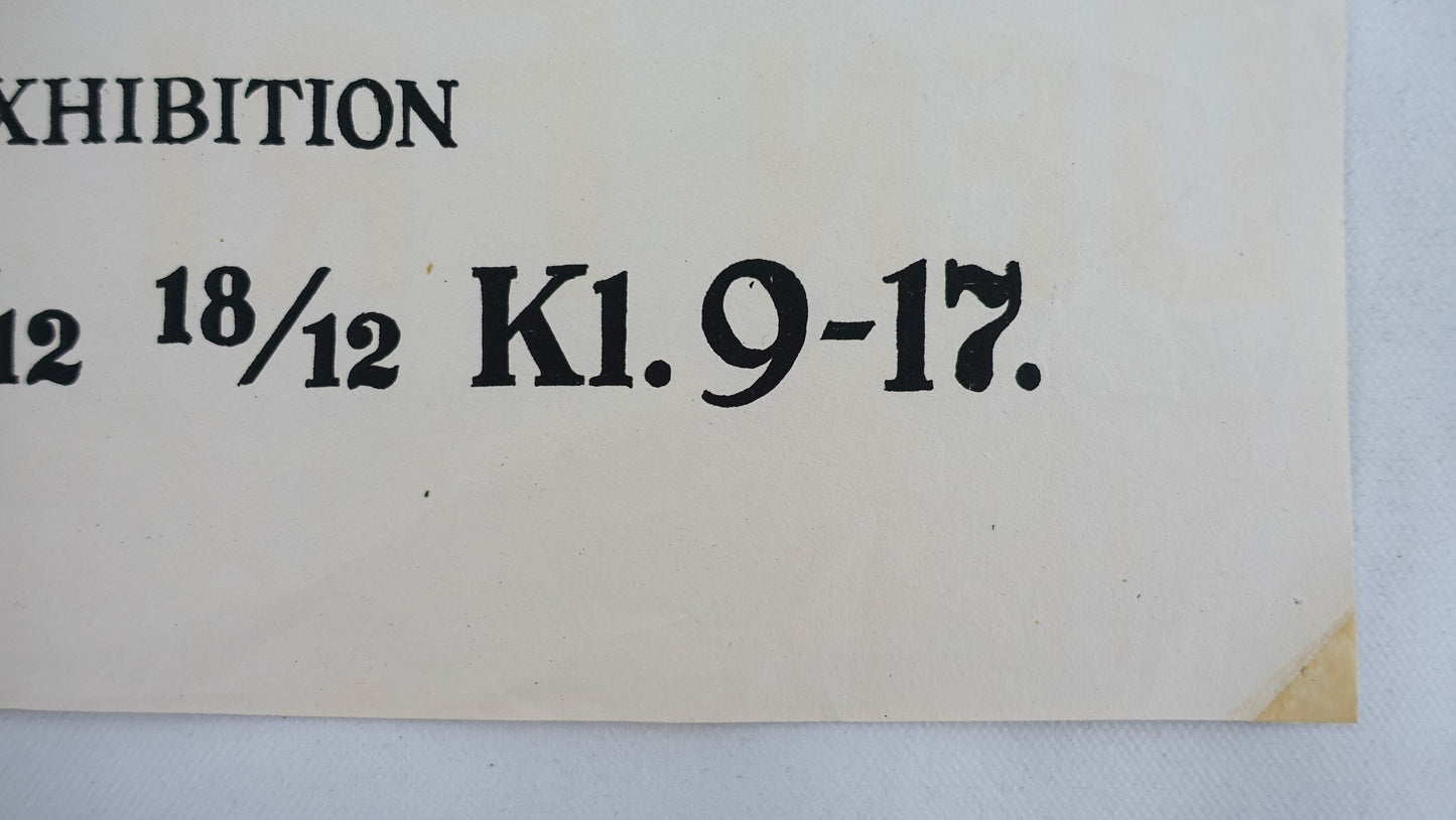 1948 Danish Arts Exhibition Poster Charlottenborg - Original Vintage Poster