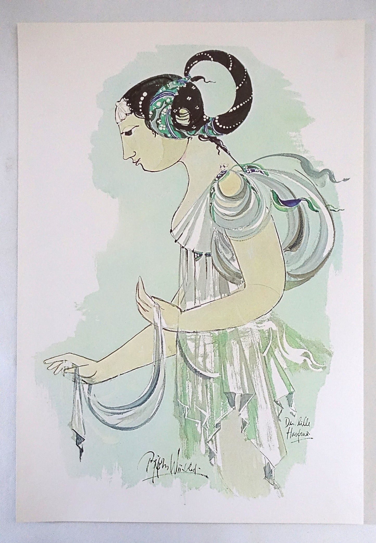 1970s "The Mermaid" - The Little Mermaid by Bjørn Wiinblad - Original Vintage Poster