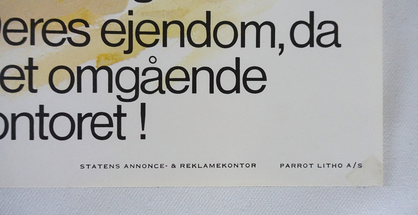 1960s Rat Control Campaign Poster - Original Vintage Poster