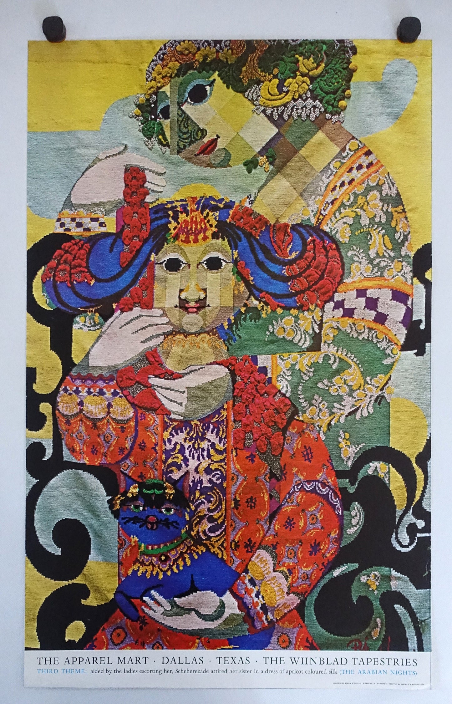 1972 The Wiinblad Tapestries - The Arabian Nights (Third Theme) - Original Vintage Poster