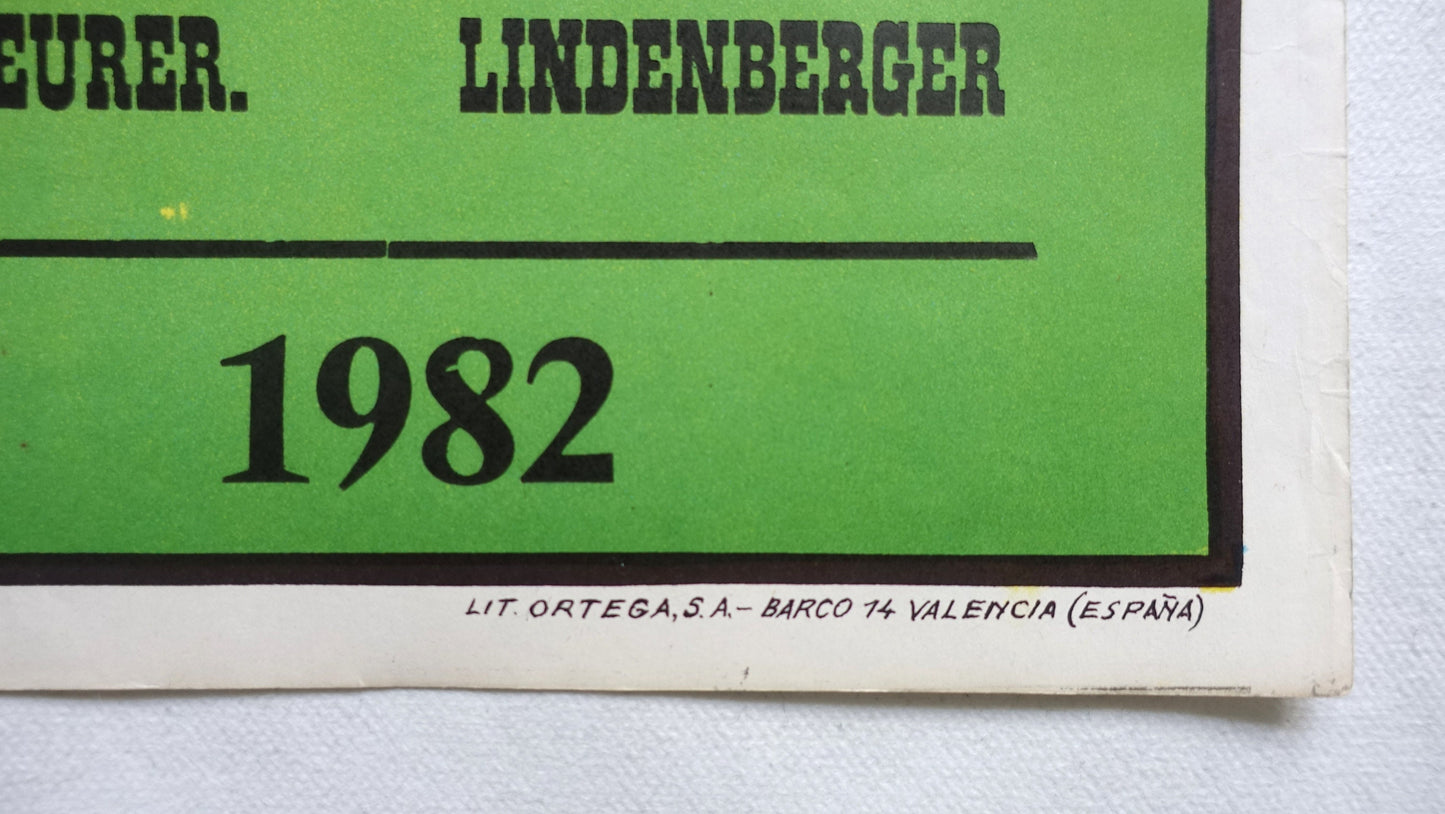 1982 World Cup (Football/Soccer) France - Austria - Original Vintage Poster