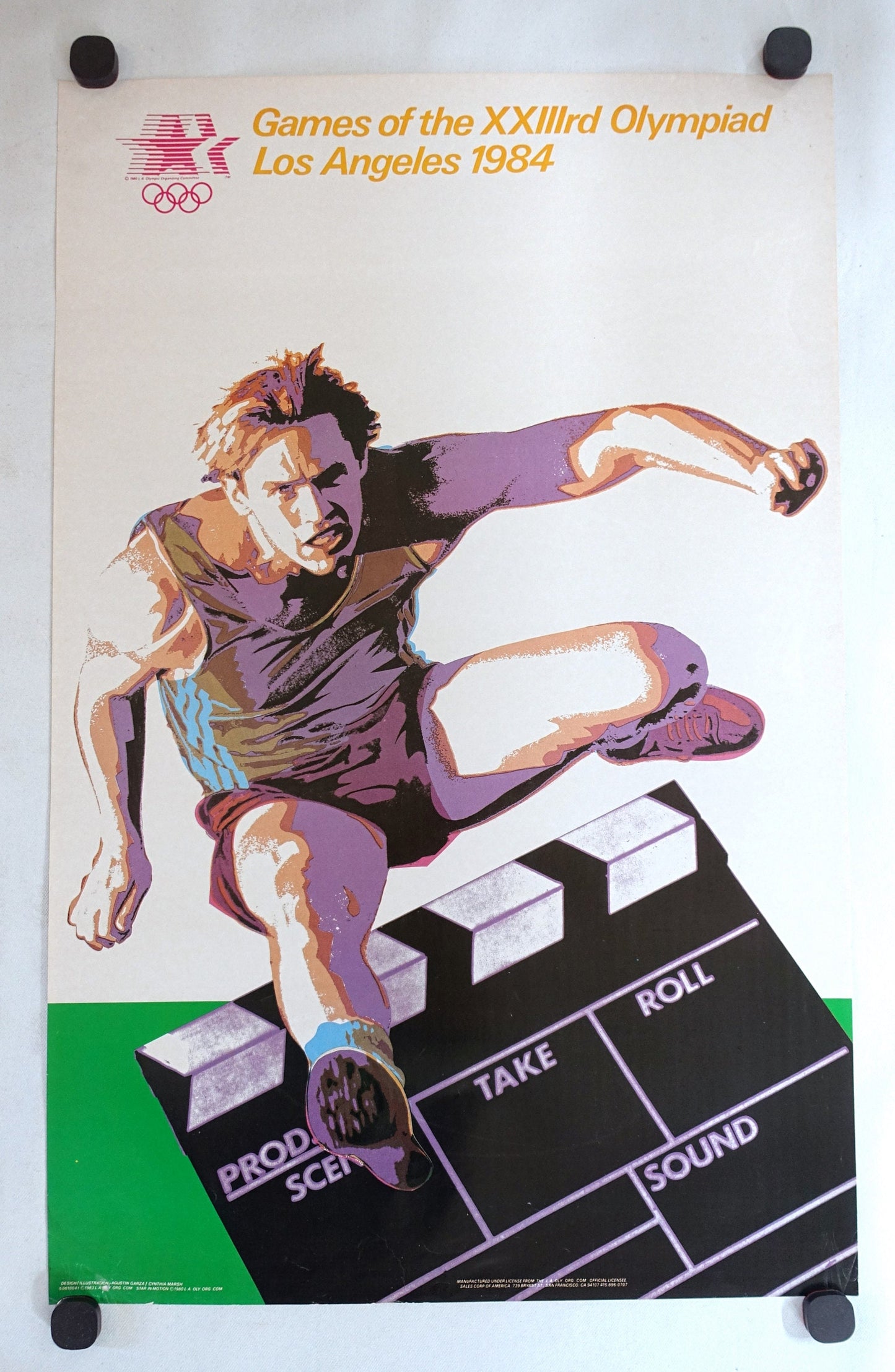1984 Summer Olympics Los Angeles Movie Hurdles - Original Vintage Poster