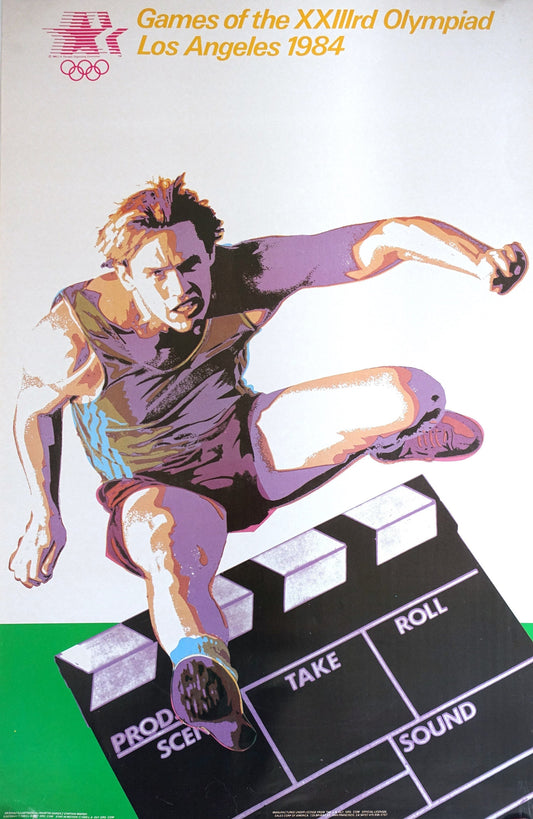 1984 Summer Olympics Los Angeles Movie Hurdles - Original Vintage Poster