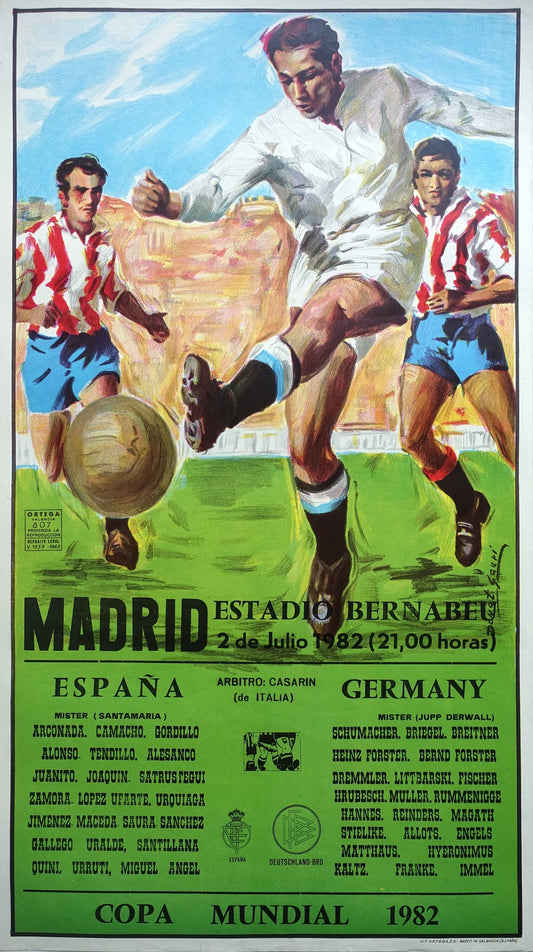 1982 World Cup (Football/Soccer) West Germany - Spain - Original Vintage Poster