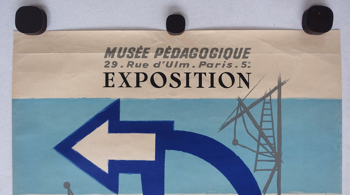 1957 French Exhibition Poster l'Intellectuel dans la Cite - Original Vintage Poster