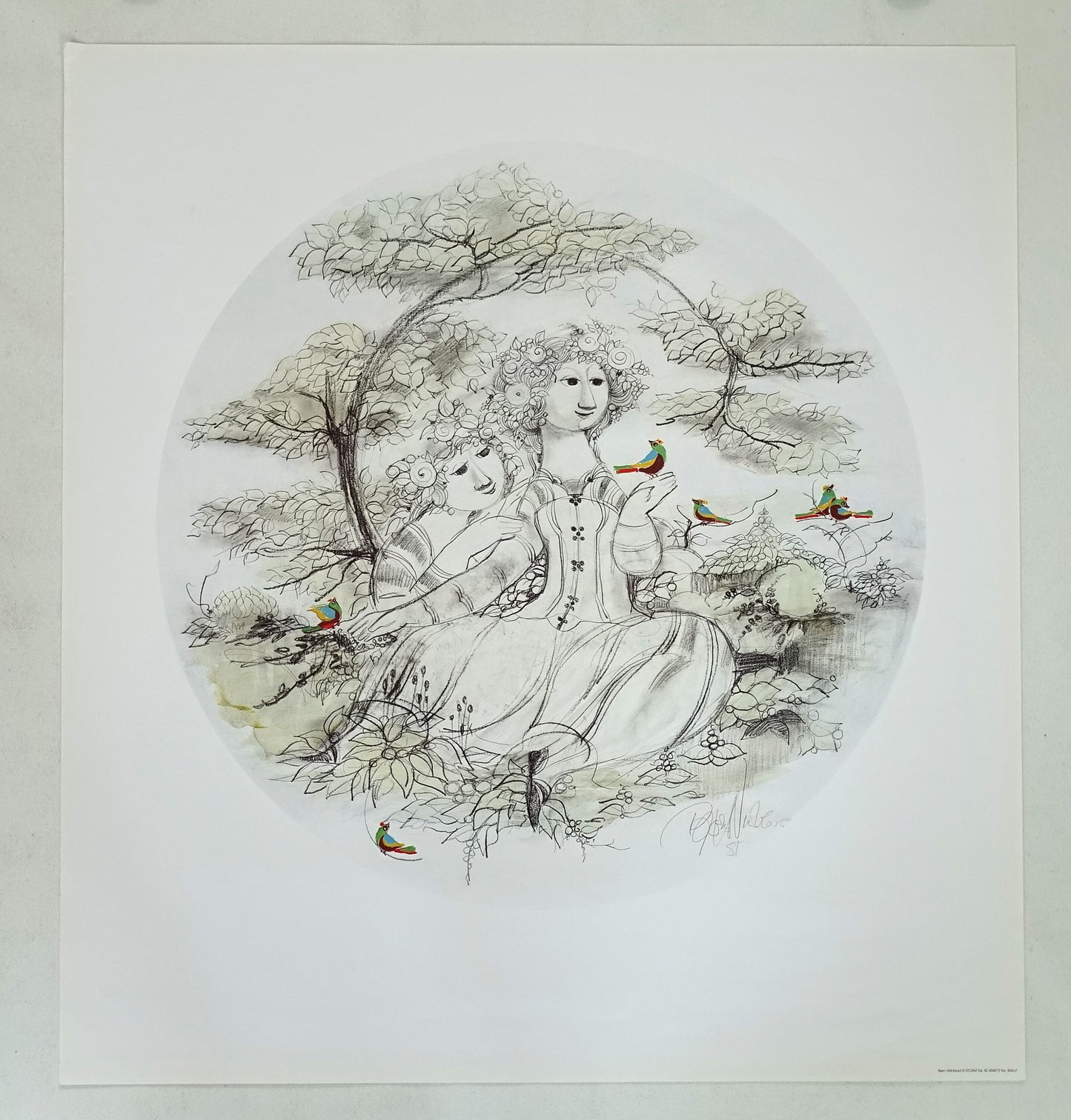 1981 Bjørn Wiinblad Spring Poster I - Original Vintage Poster