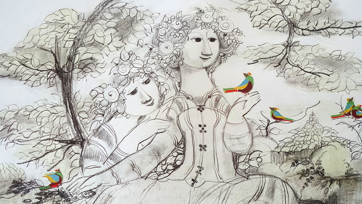 1981 Bjørn Wiinblad Spring Poster I - Original Vintage Poster