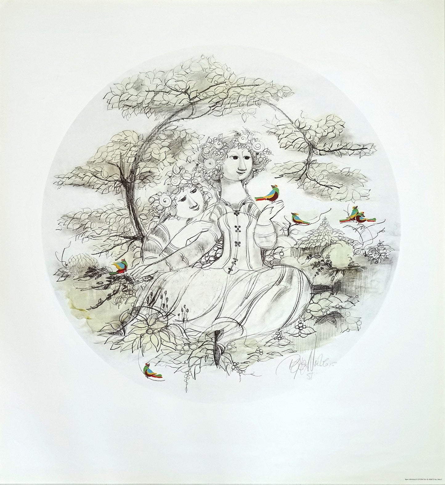 1981 Bjørn Wiinblad Spring Poster I - Original Vintage Poster