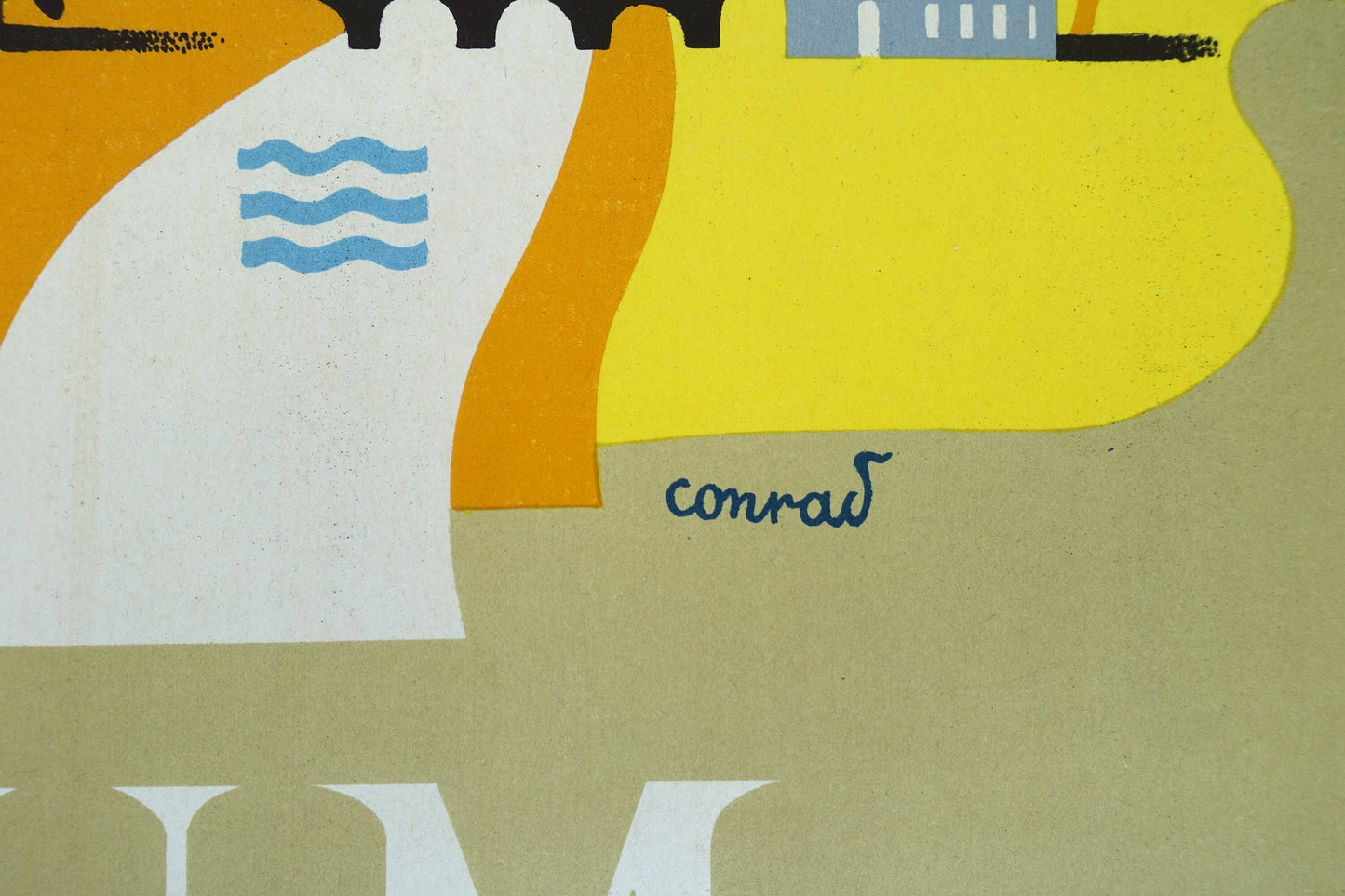 1950 Belgium Travel Poster by Conrad - Original Vintage Poster