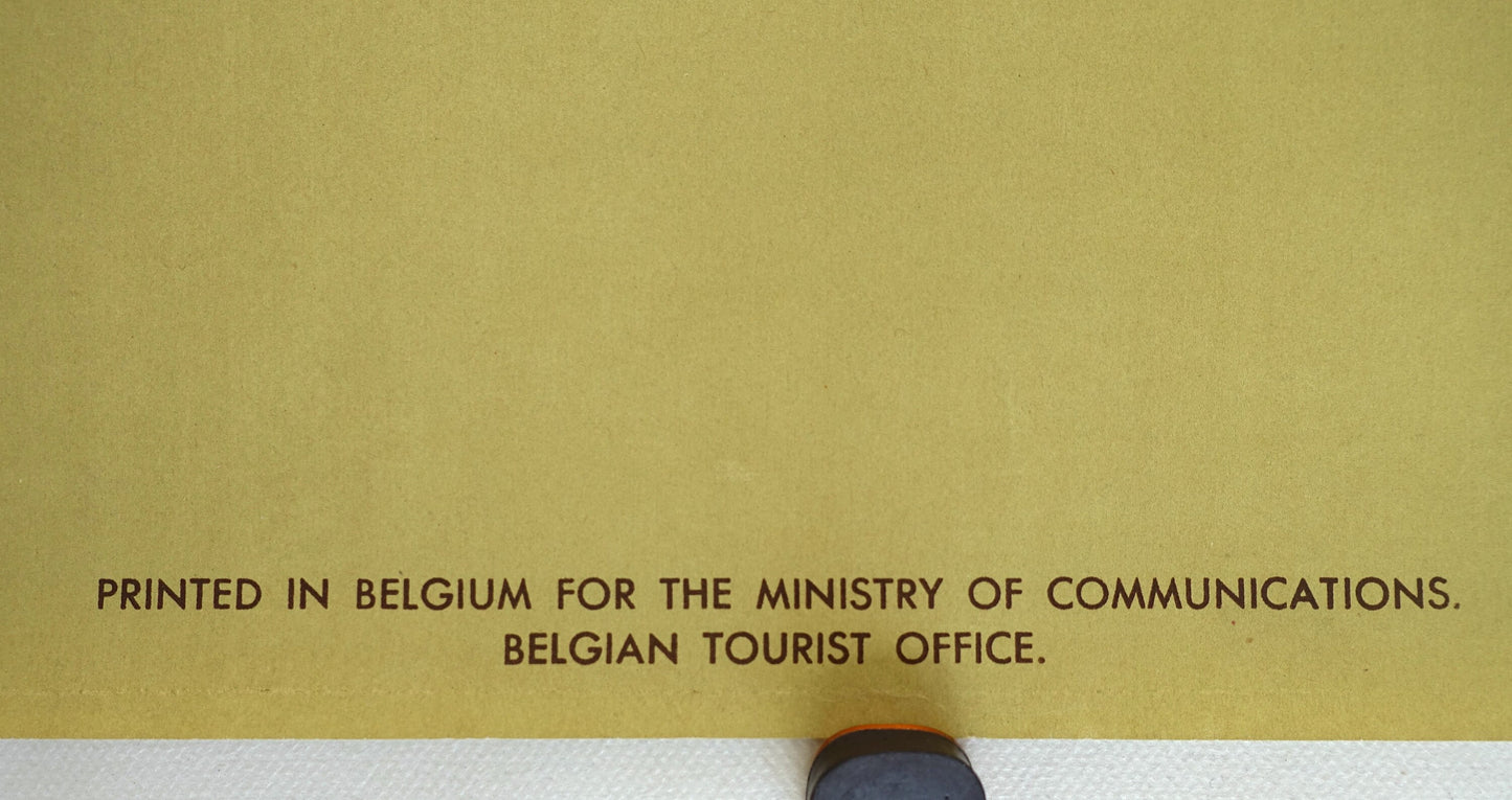 1950 Belgium Travel Poster by Conrad - Original Vintage Poster