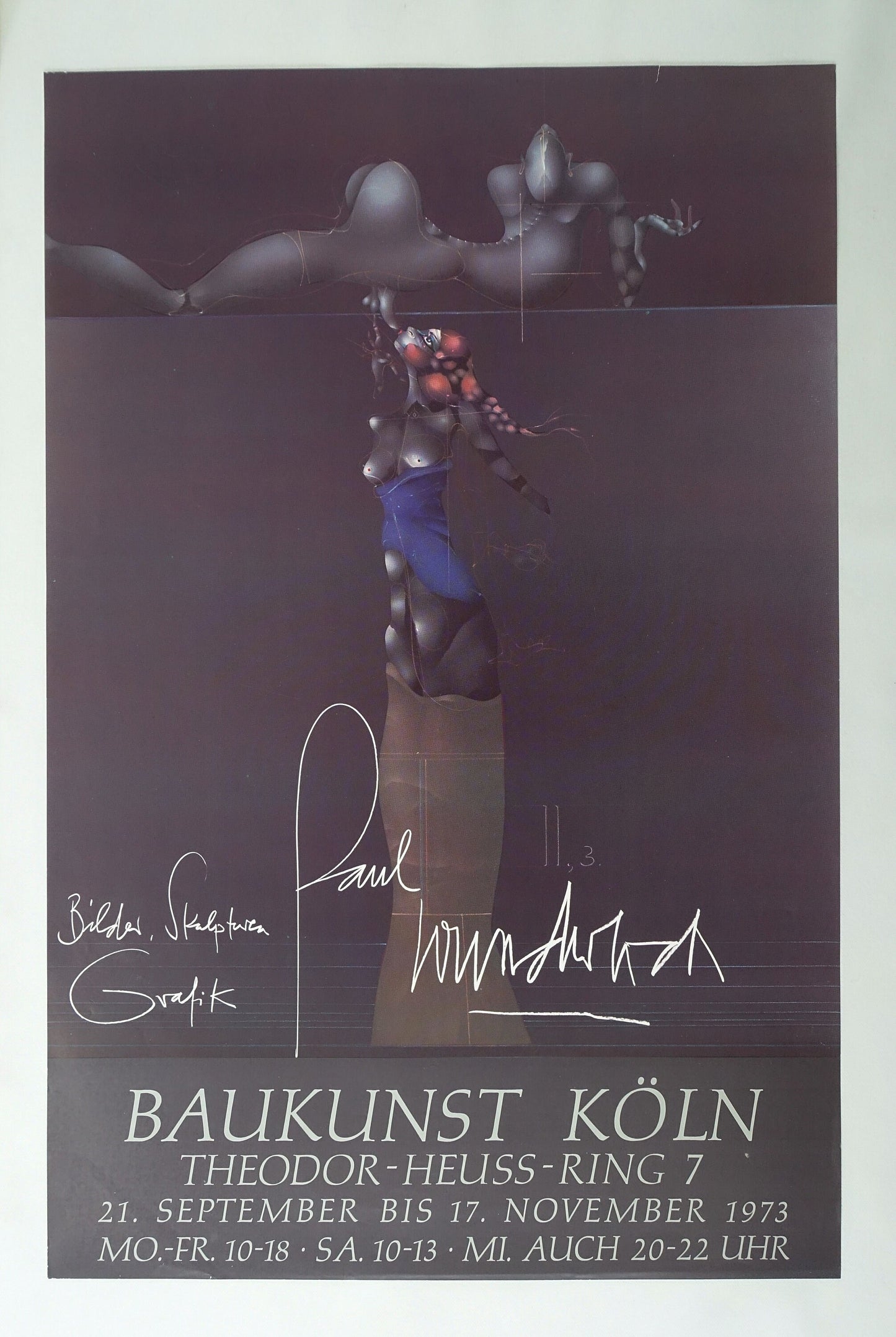 1973 German Erotic Exhibition Poster - Original Vintage Poster