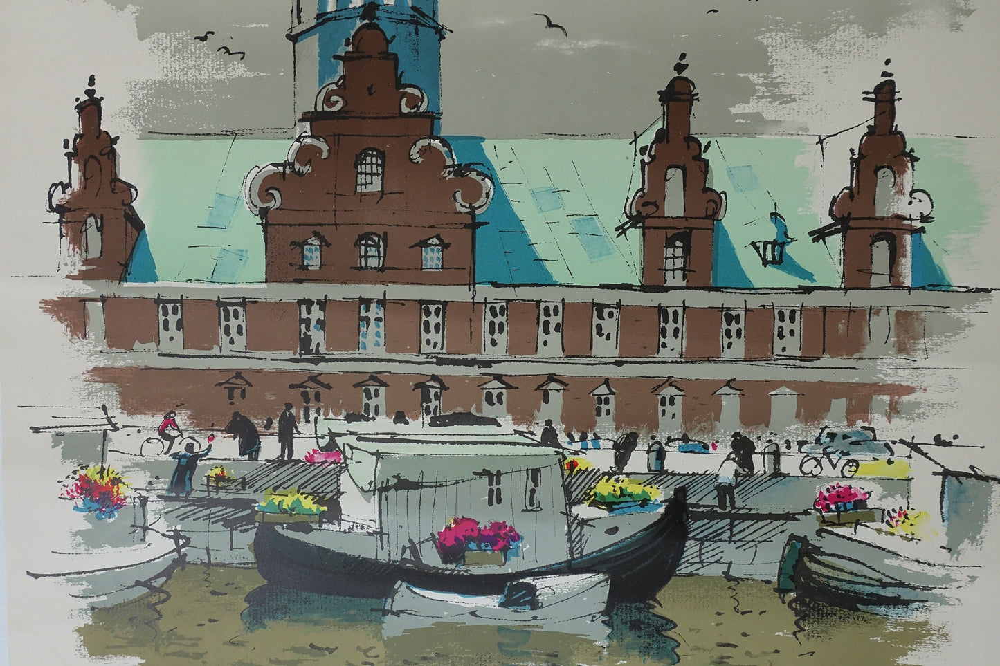 1957 Copenhagen Travel Poster by Des Asmussen - Original Vintage Poster