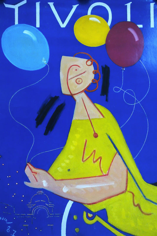 1987 Tivoli Gardens by Freddie Wilhelm (small version) - Original Vintage Poster