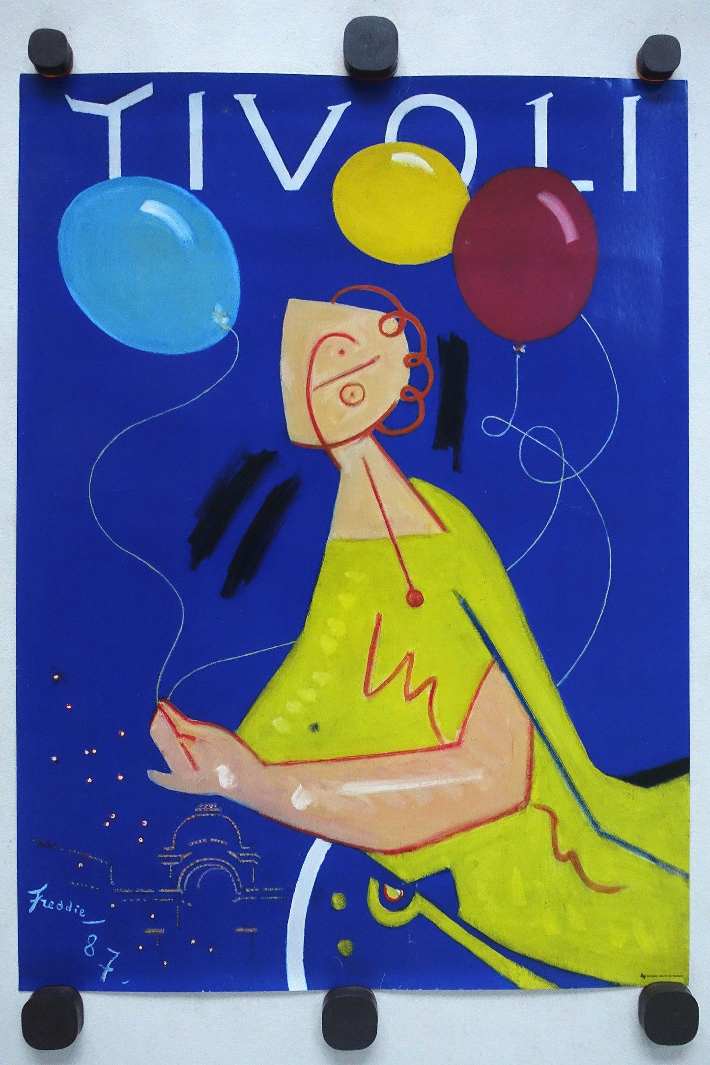 1987 Tivoli Gardens by Freddie Wilhelm (small version) - Original Vintage Poster