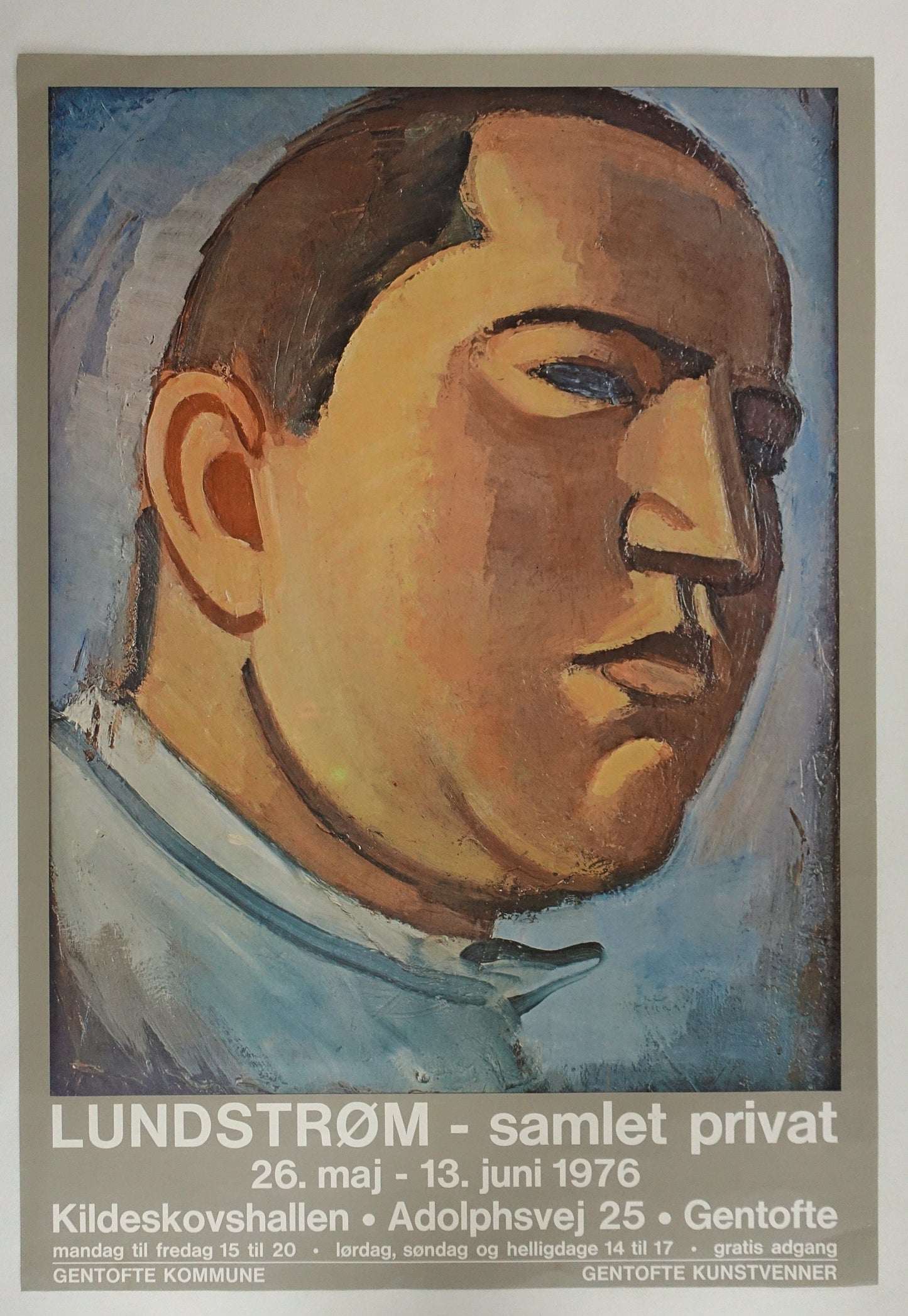 1976 Lundstrøm Art Exhibition Poster - Original Vintage Poster