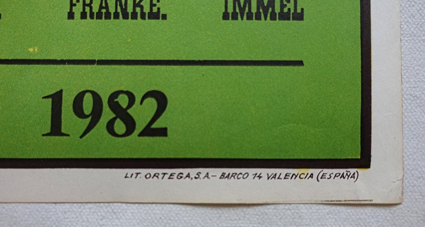 1982 World Cup (Football/Soccer) England - Germany - Original Vintage Poster