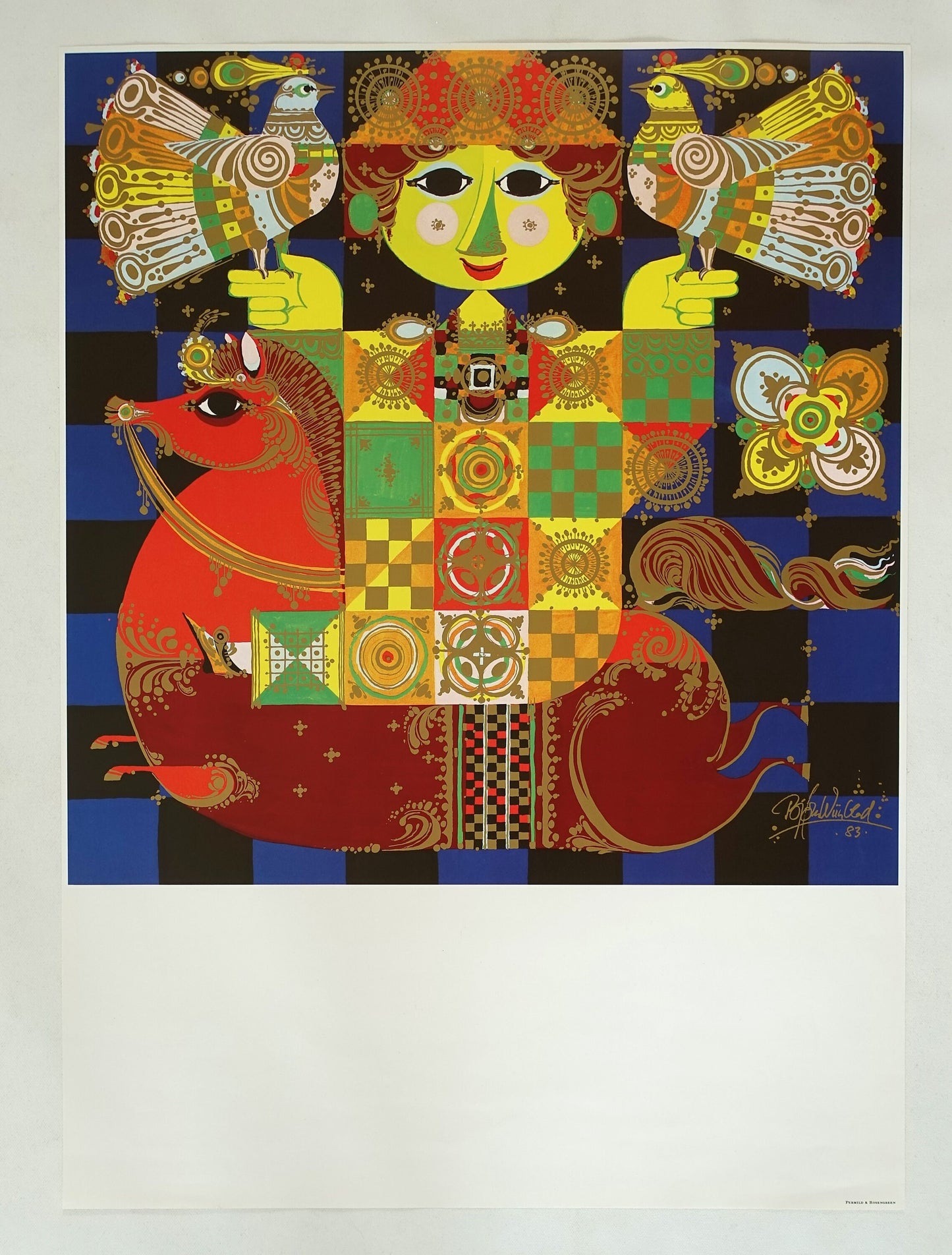1983 Bjørn Wiinblad's House - Original Vintage Poster