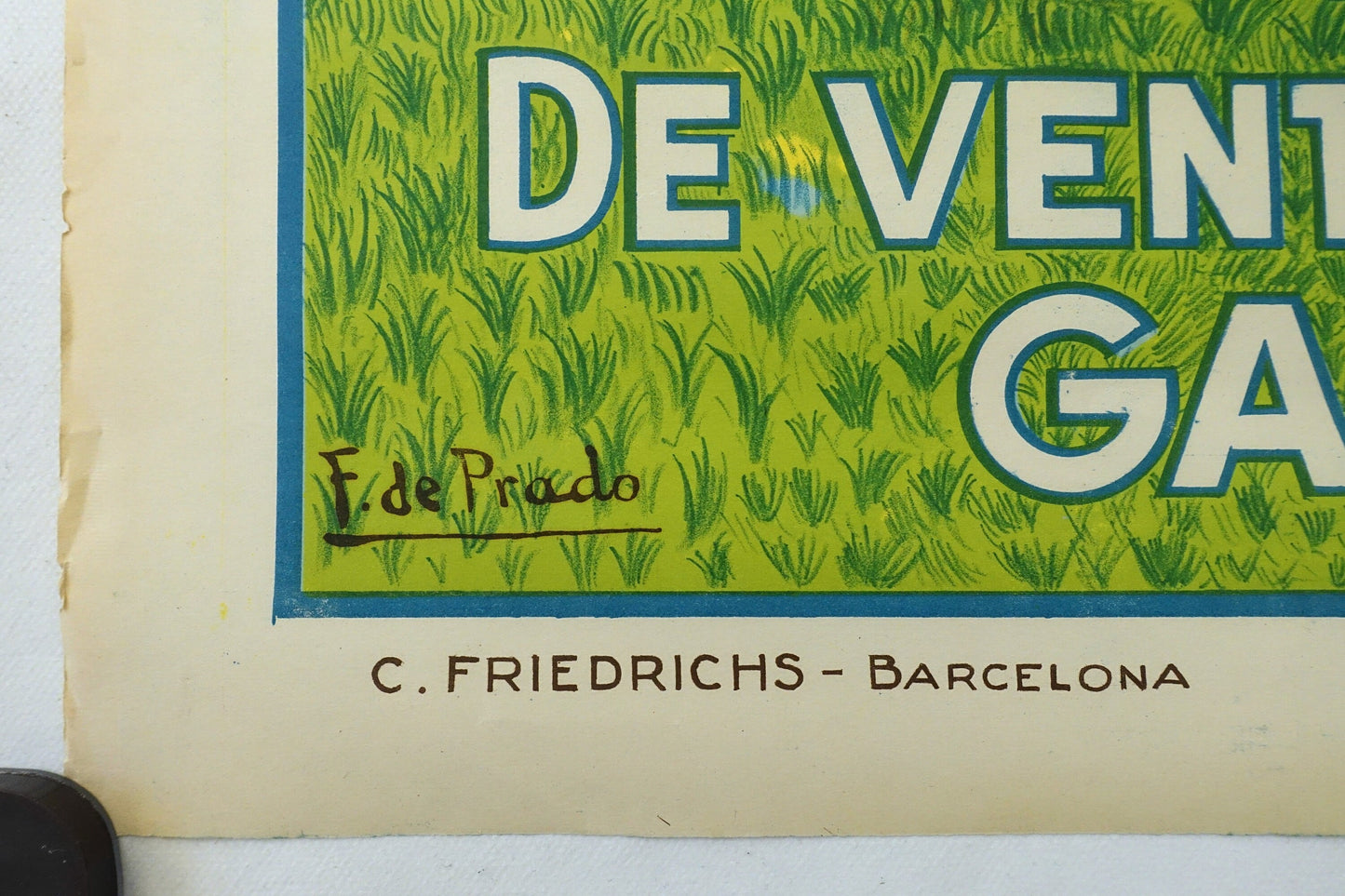 1930s Spanish Bicycle Advertisement Rafaga - Original Vintage Poster