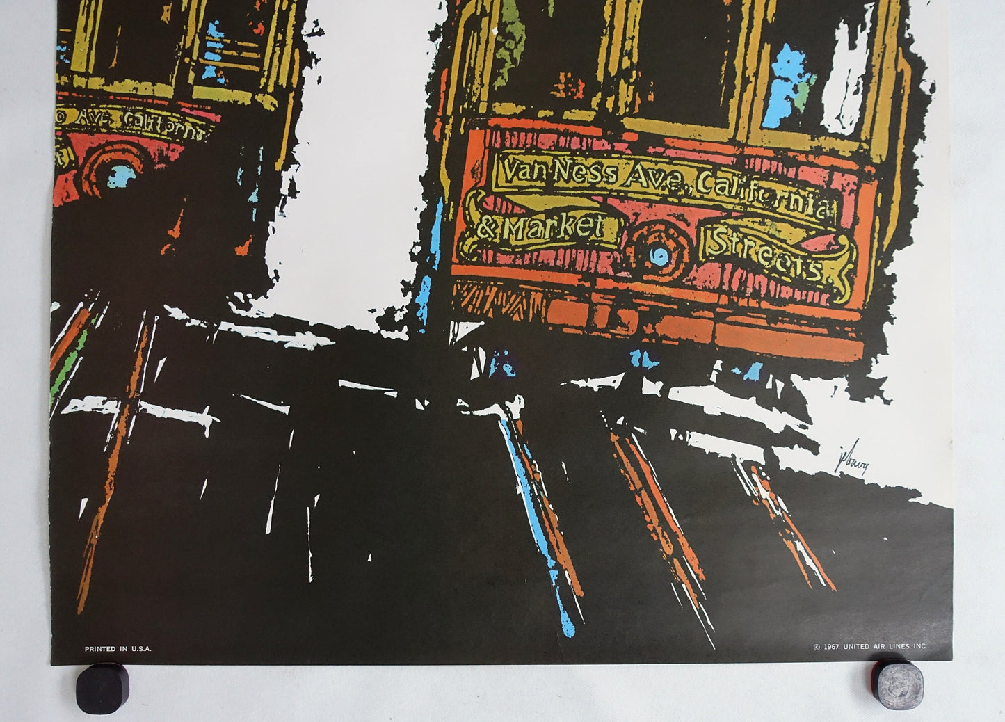 1967 San Francisco United Airlines by James Jebavy - Original Vintage Poster