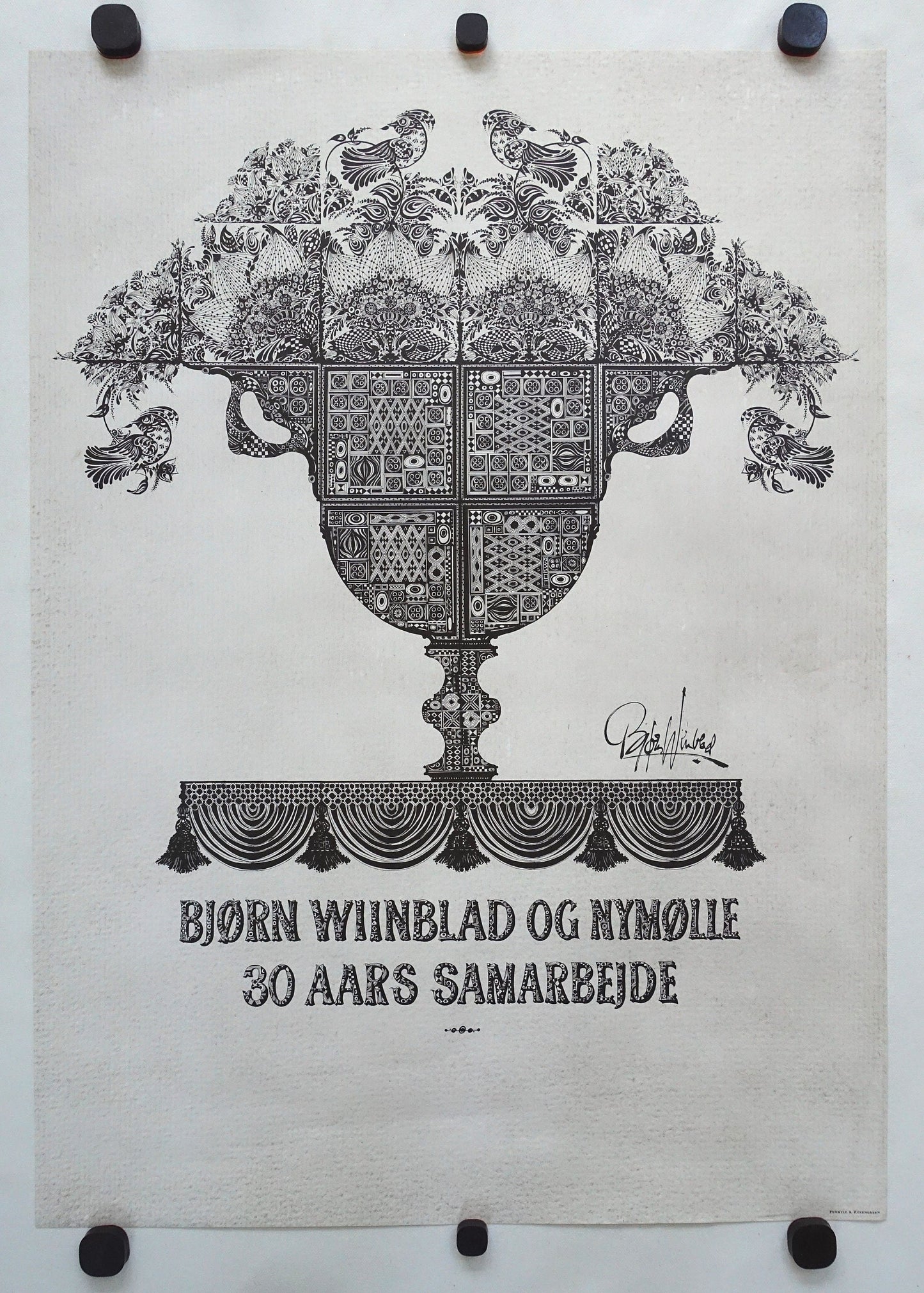 1996 Wiinblad Nymølle 30 Years Anniversary - Original Vintage Poster