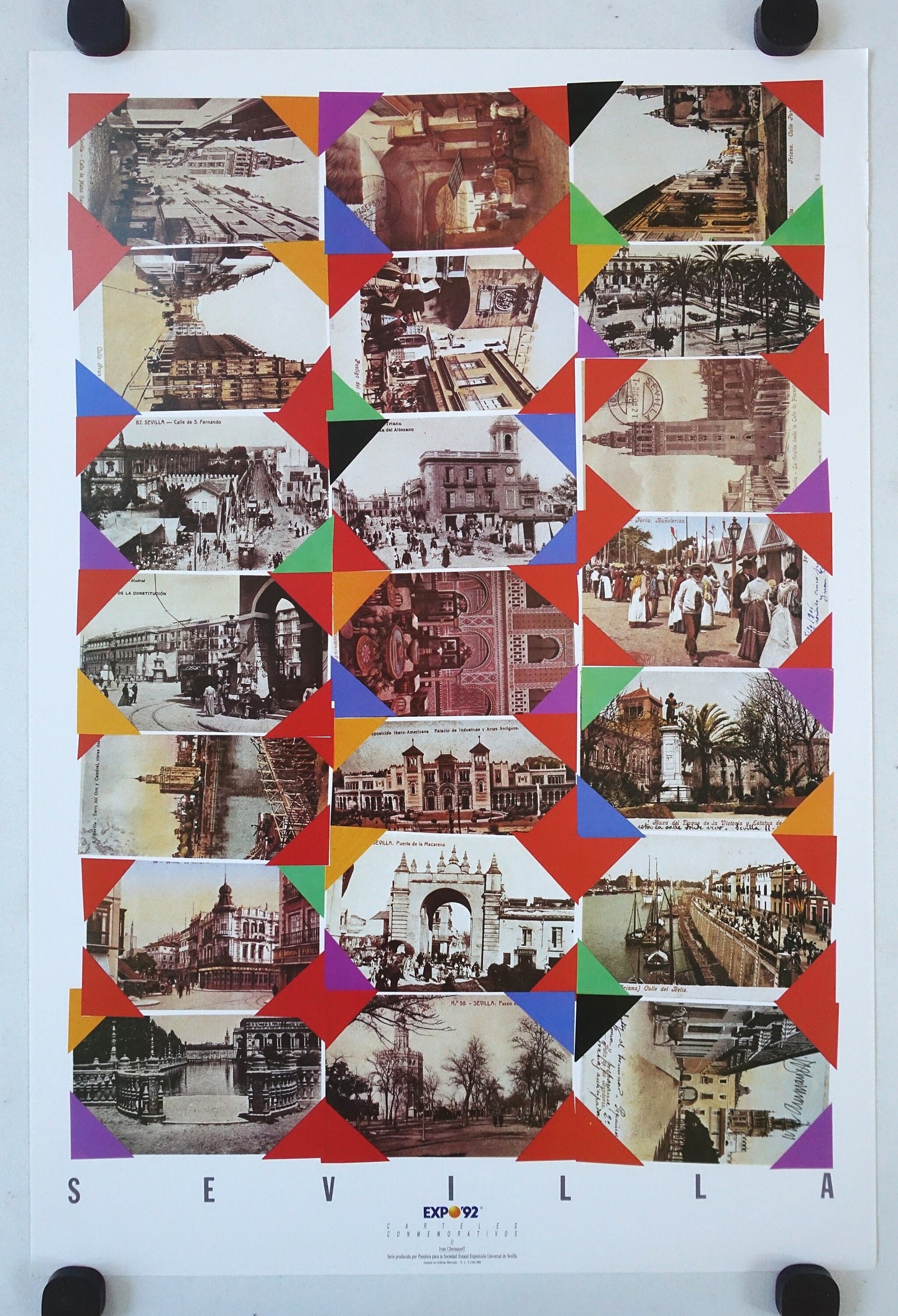 1992 Sevilla Expo by Ivan Chermayeff - Original Vintage Poster