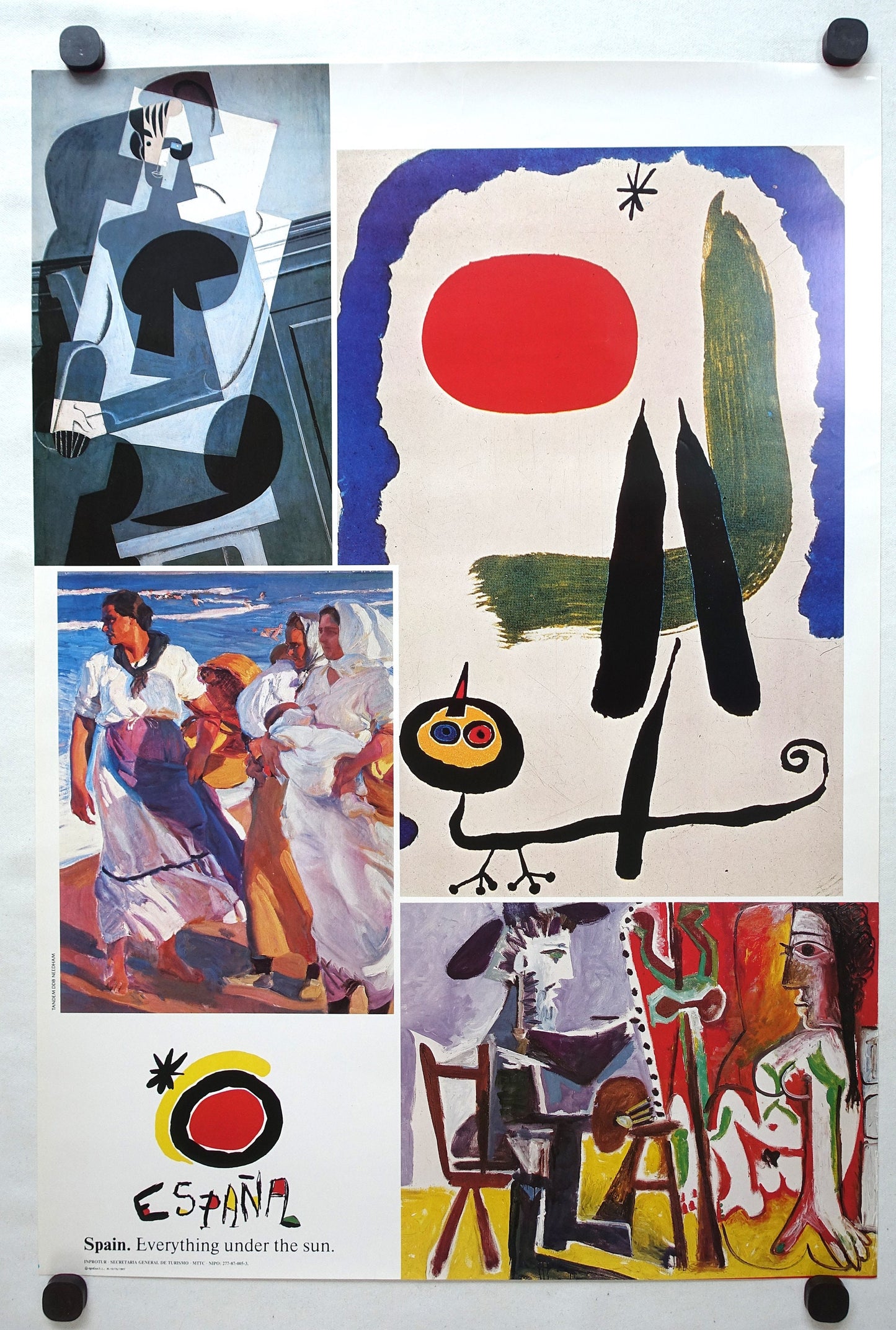 1987 Spain Travel Poster by Miro & Picasso - Original Vintage Poster