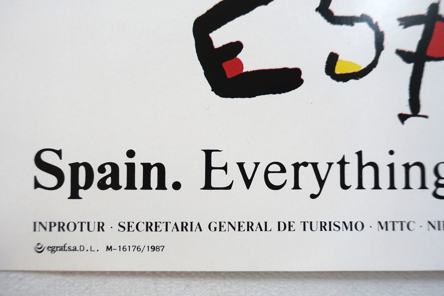 1987 Spain Travel Poster by Miro & Picasso - Original Vintage Poster