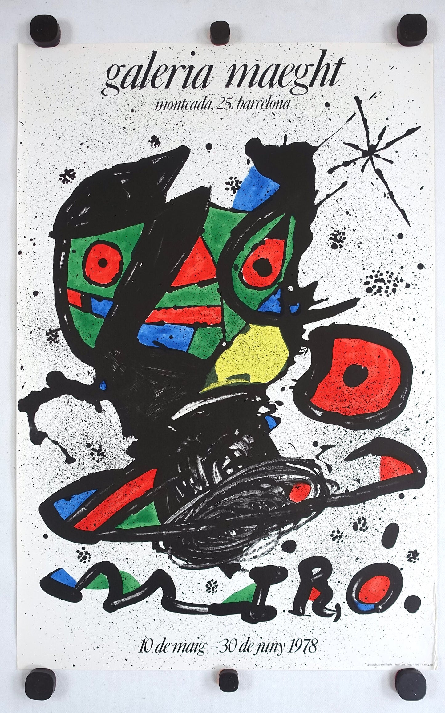 1978 Miro Galeria Maeght Exhibition Poster - Original Vintage Poster