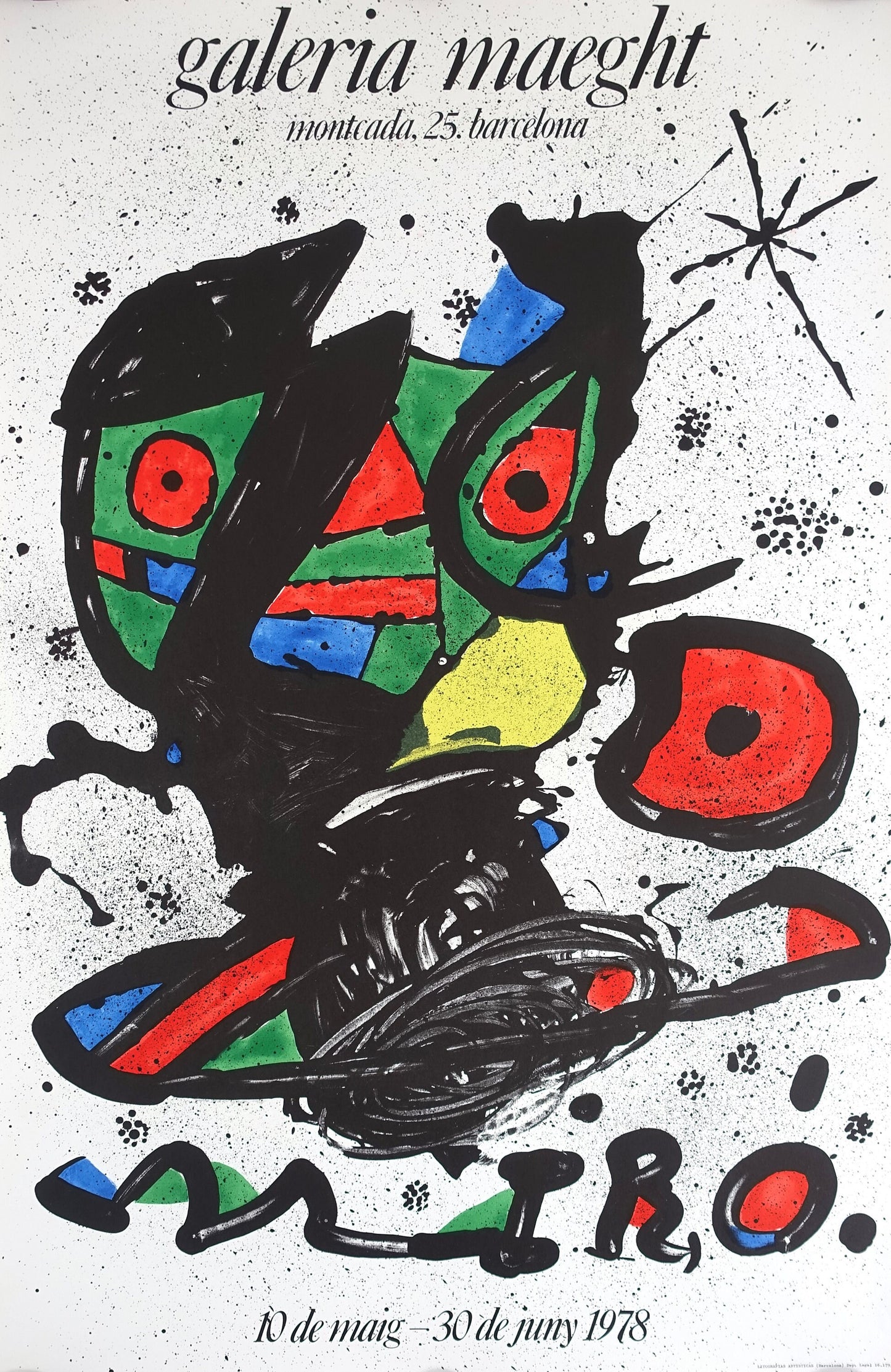 1978 Miro Galeria Maeght Exhibition Poster - Original Vintage Poster