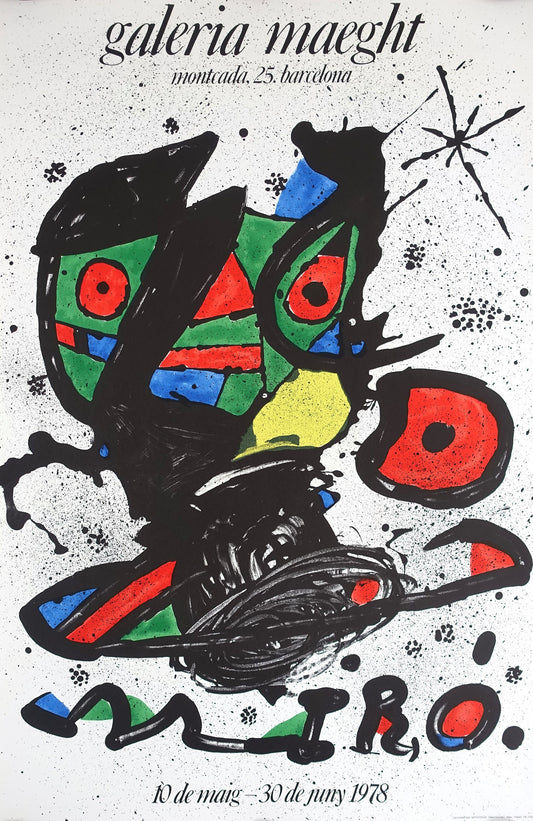 1978 Miro Galeria Maeght Exhibition Poster - Original Vintage Poster