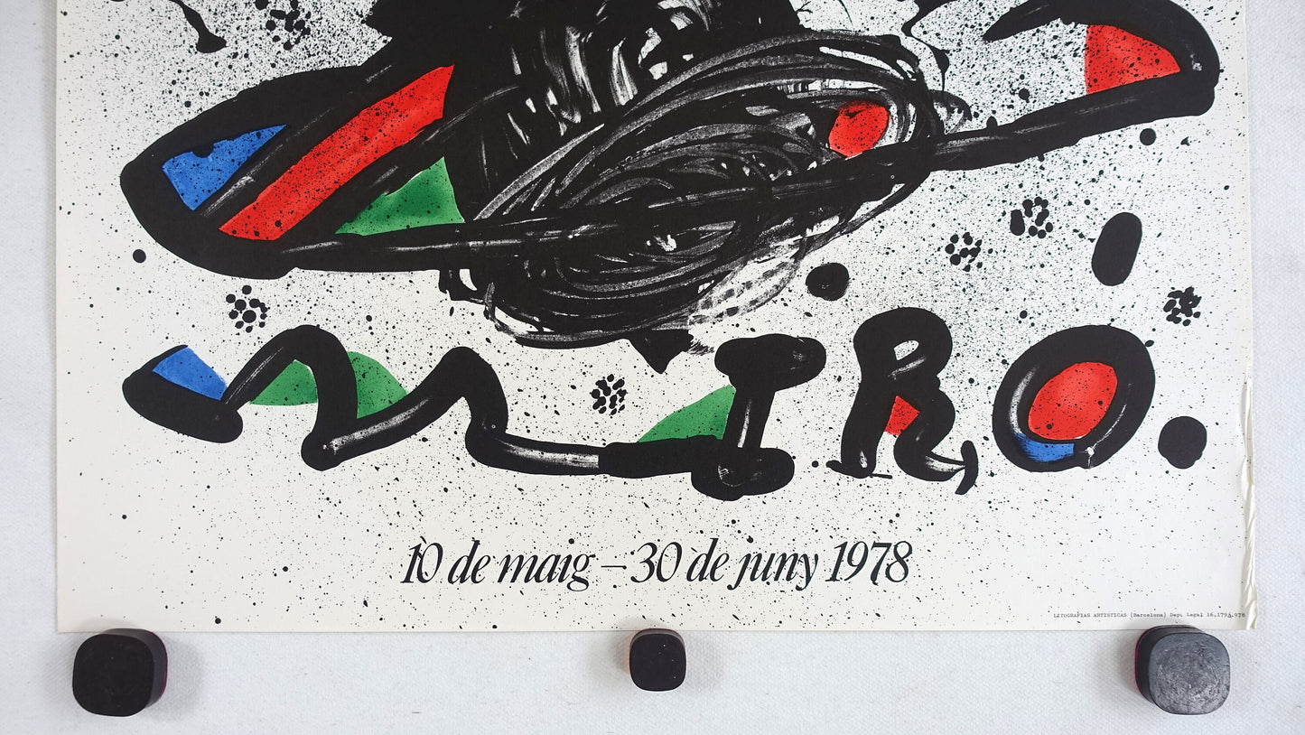 1978 Miro Galeria Maeght Exhibition Poster - Original Vintage Poster