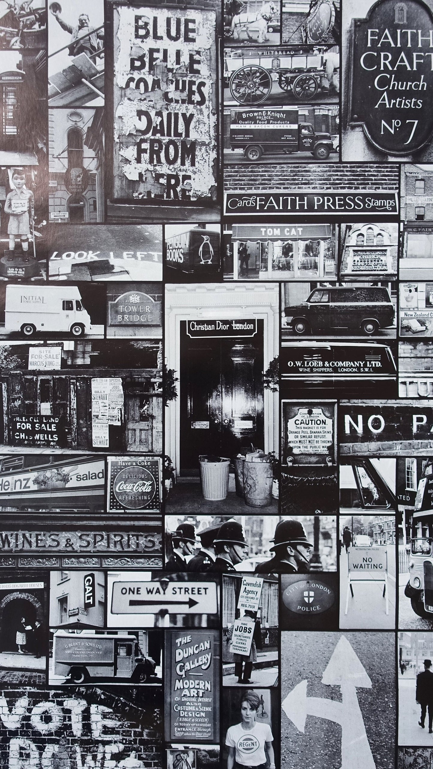 1966 London Signs, Symbols and Sights Art Poster - Original Vintage Poster