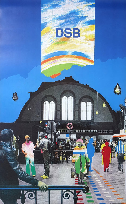 1981 Pop Art Train Travel Poster 2 - Original Vintage Poster