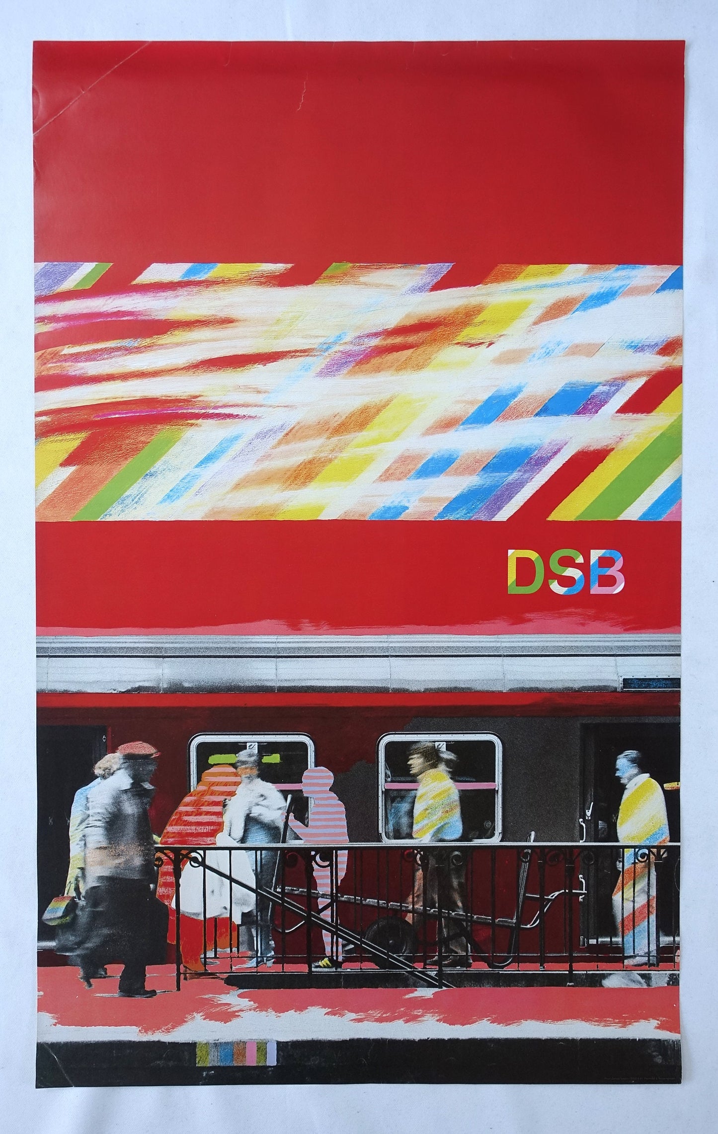 1981 Pop Art Train Travel Poster 4 - Original Vintage Poster