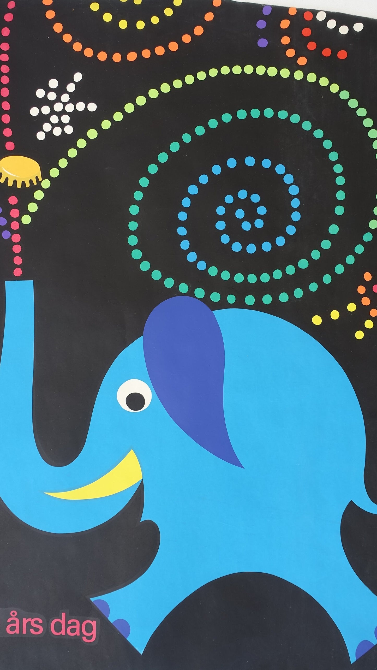 1962 Carlsberg Tivoli Elephant Celebration Poster - Original Vintage Poster