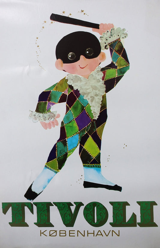 1972 Tivoli Gardens by Richardt Branderup (Harlequin) - Original Vintage Poster