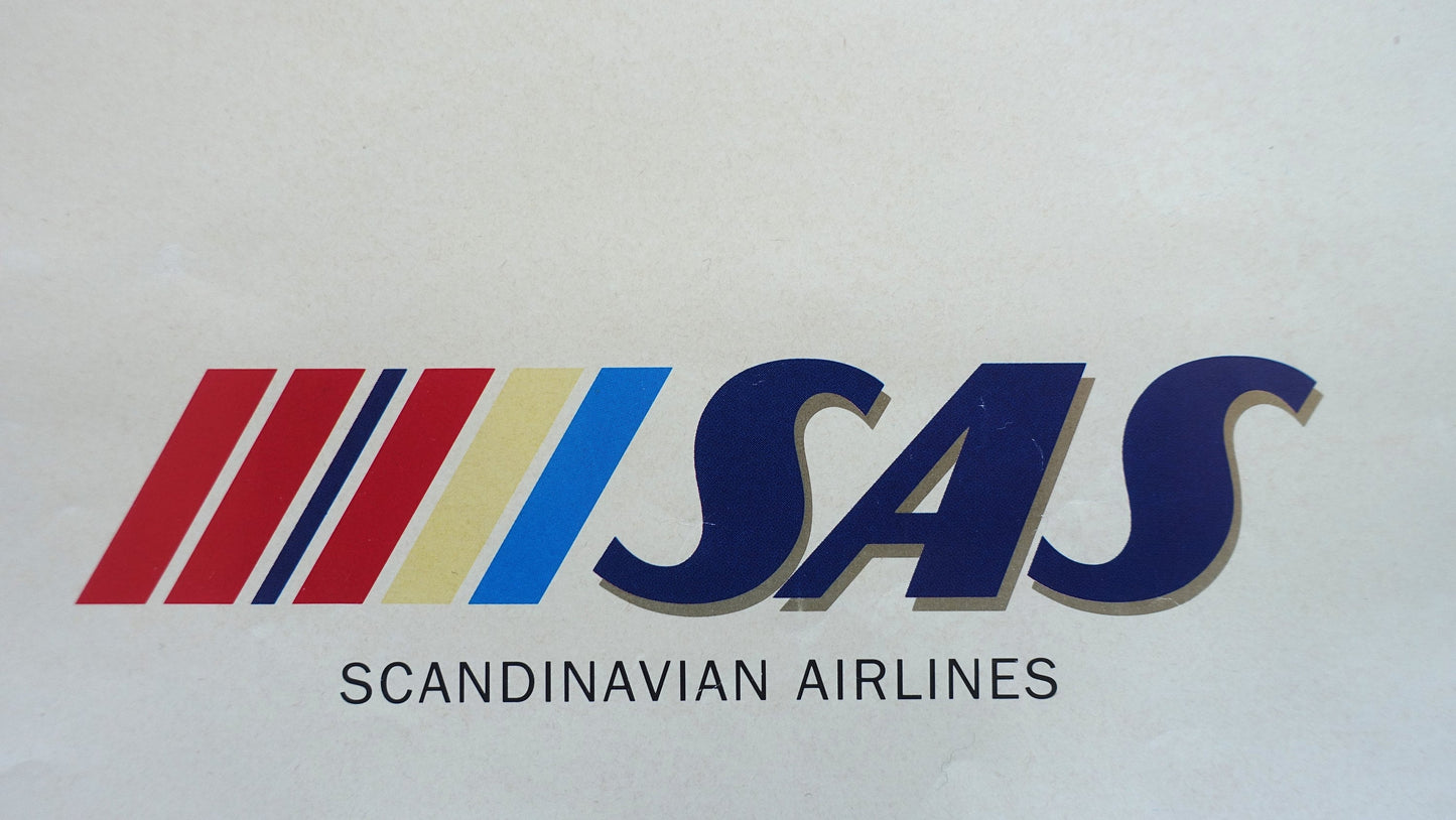 1992 Baltic States Travel Poster by Scandinavian Airlines - Original Vintage Poster