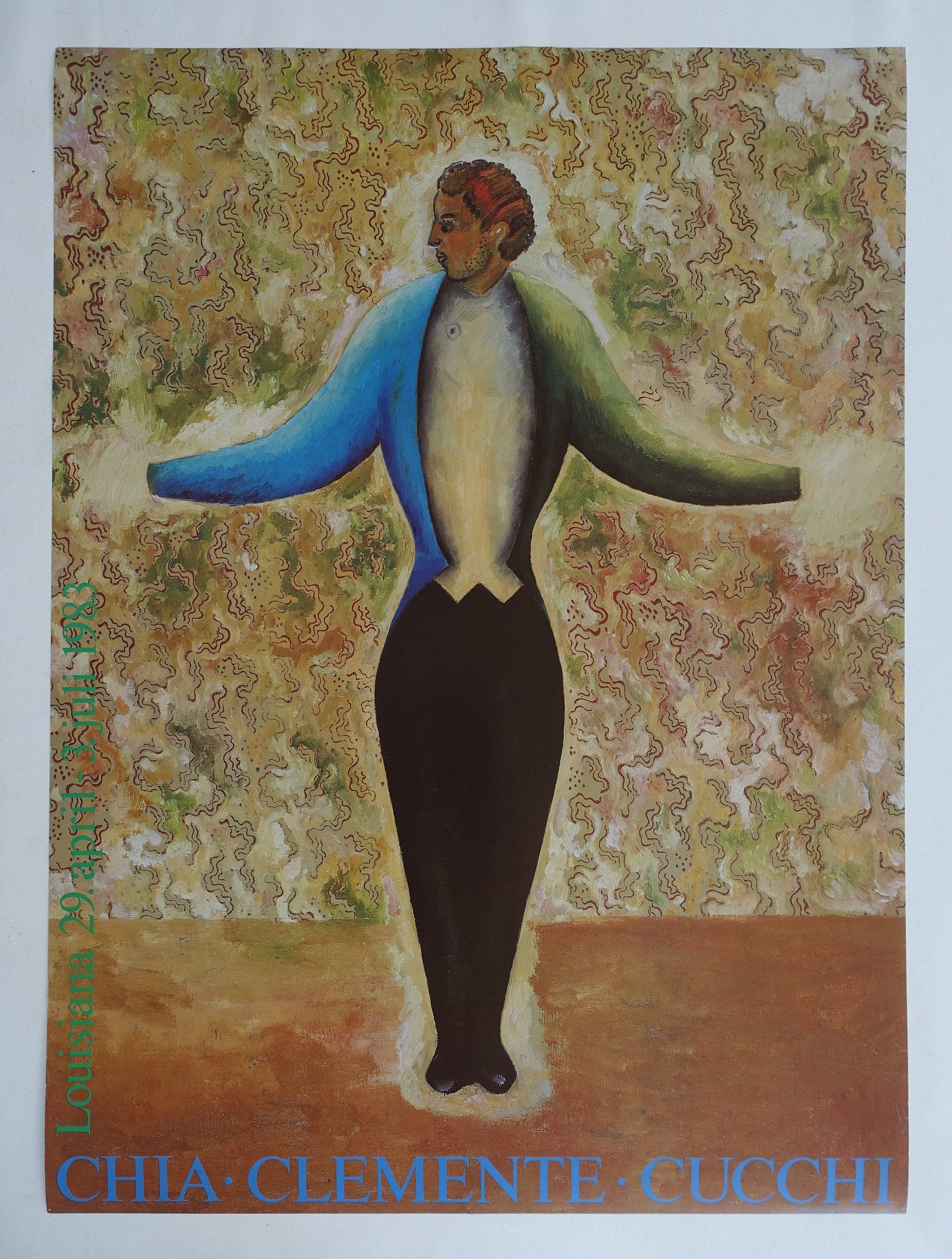 1983 Chia – Clemente – Cucchi on Louisiana Museum of Modern Art - Original Vintage Poster