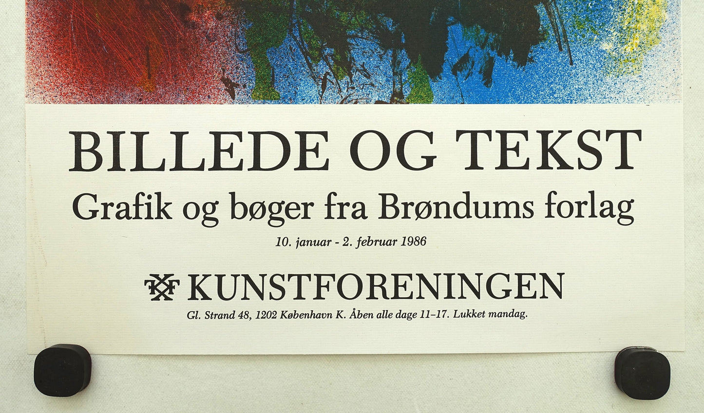 1986 Danish Art Exhibition Poster - Original Vintage Poster