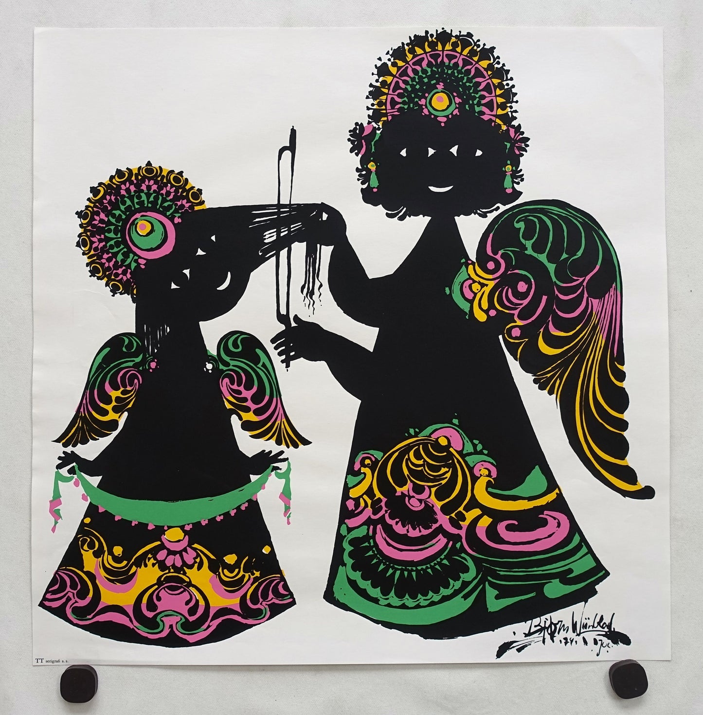 1974 Wiinblad Angels - Original Vintage Poster