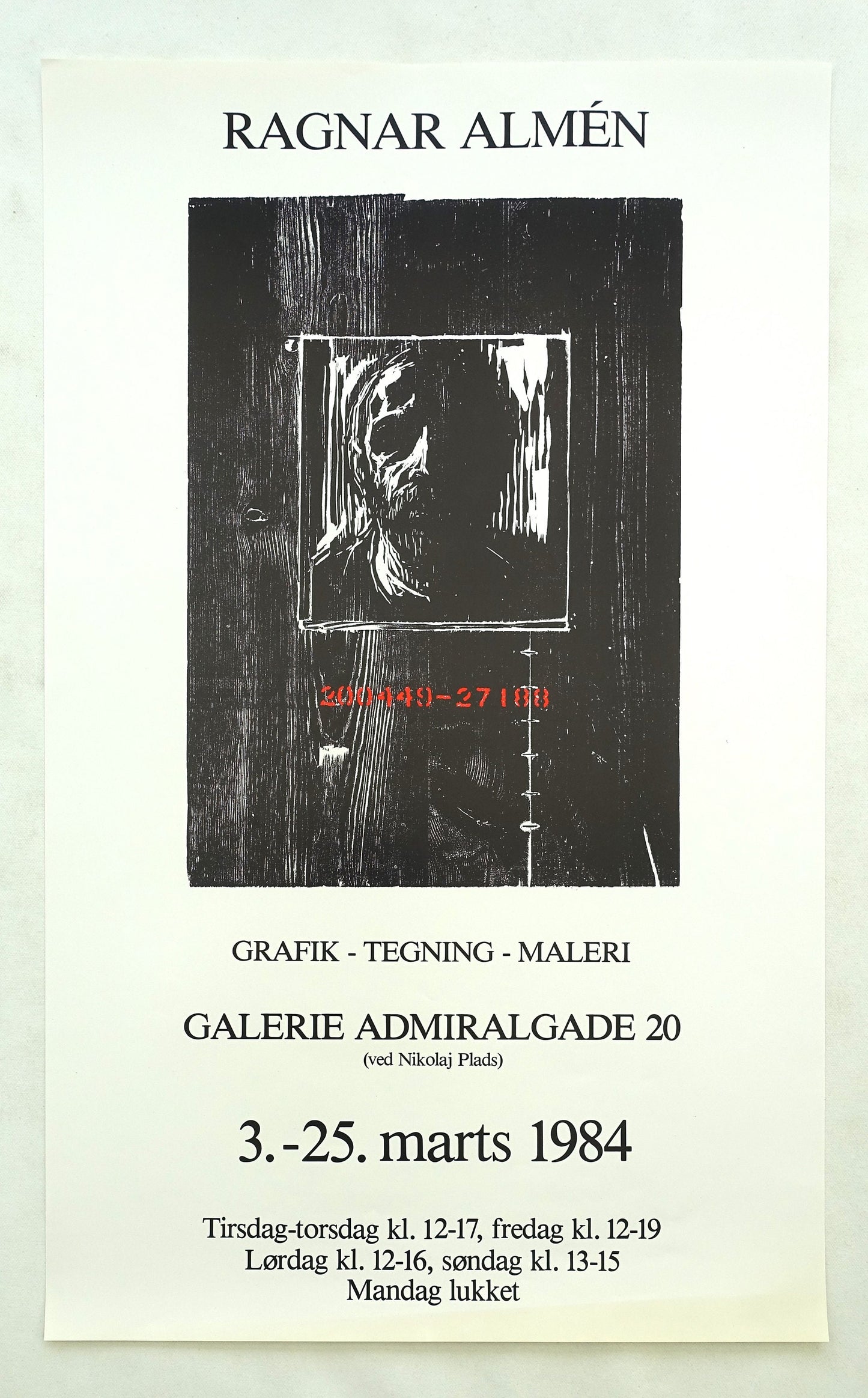 1984 Norwegian Modern Art by Ragnar Almén - Original Vintage Poster