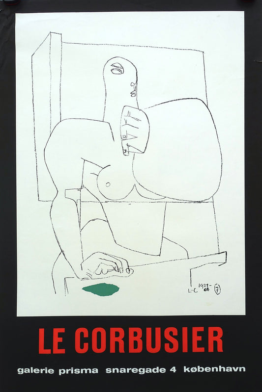 1980s Le Corbusier Exhibition at Galerie Prisma - Original Vintage Poster