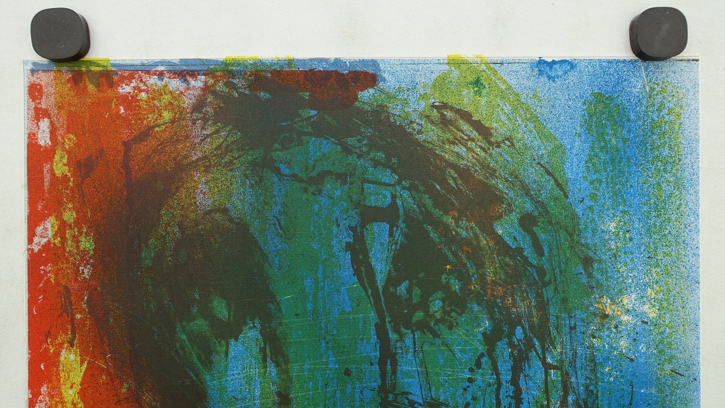 1986 Danish Art Exhibition Poster - Original Vintage Poster