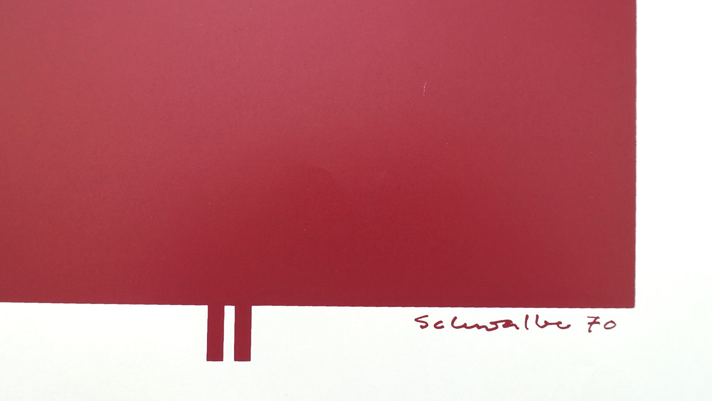 1970 Danish Modern Art (Rose) by Ole Schwalbe - Original Vintage Poster