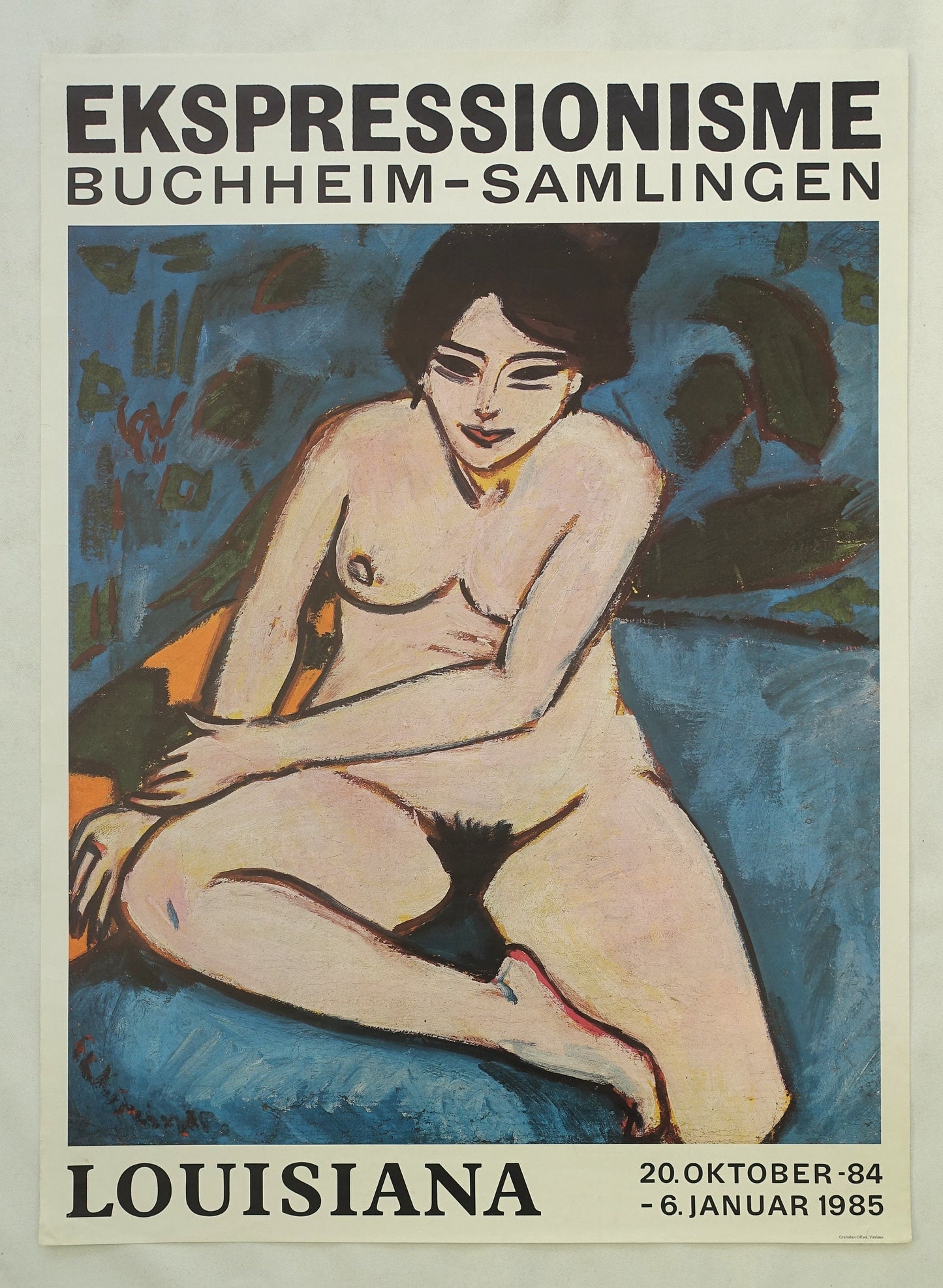 1985 Expressionism at Louisiana Museum of Modern Art - Original Vintage Poster